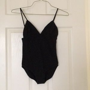 Black tank top body suit